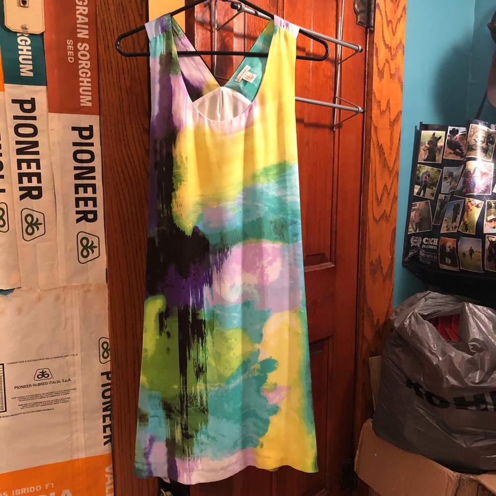 Watercolor tank top dress
